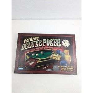 Yahtzee Deluxe Poker Dice Board Game 100% Complete Parker Brothers 2005